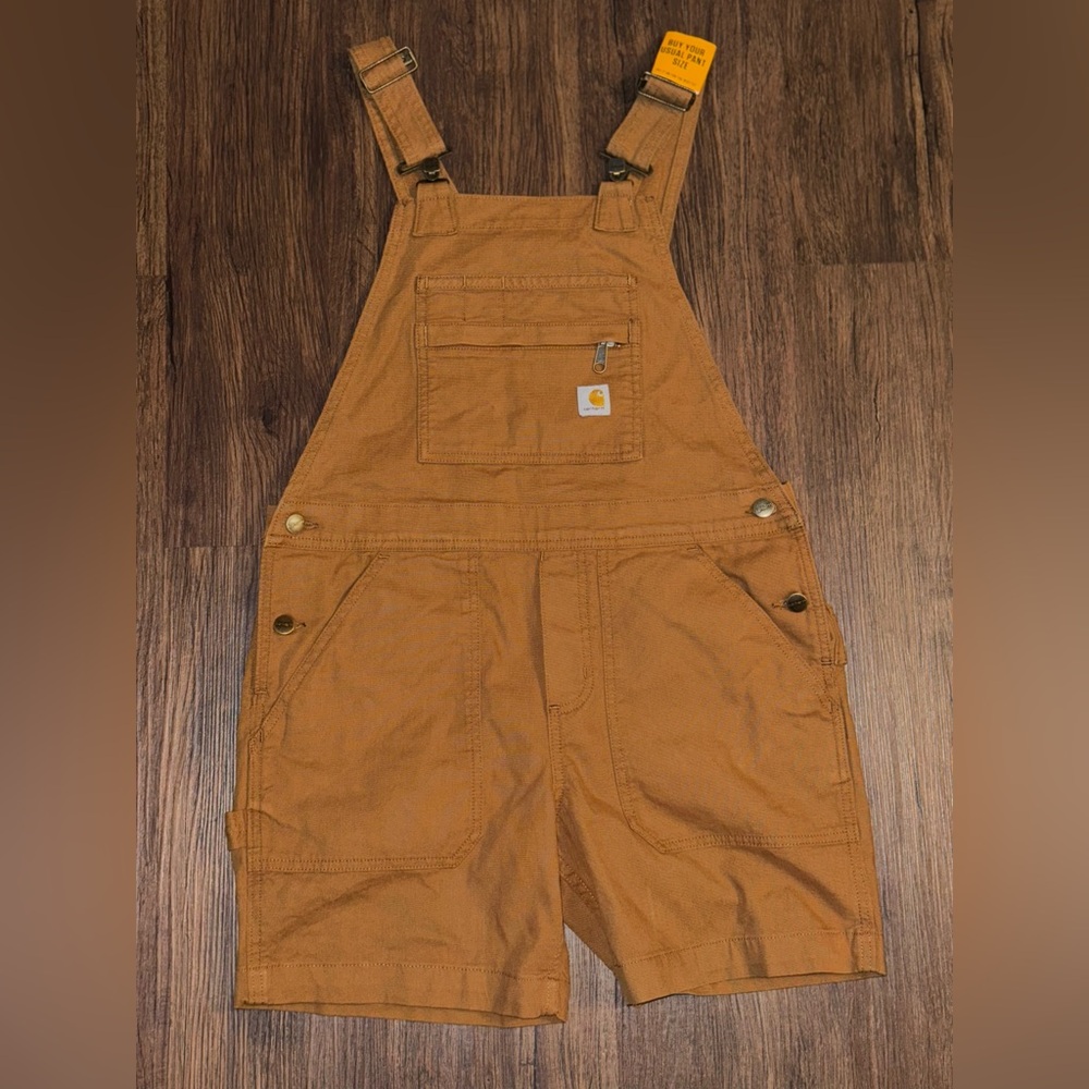 NWT Women’s Carhartt Rugged Relaxed Fit Canvas Shortall